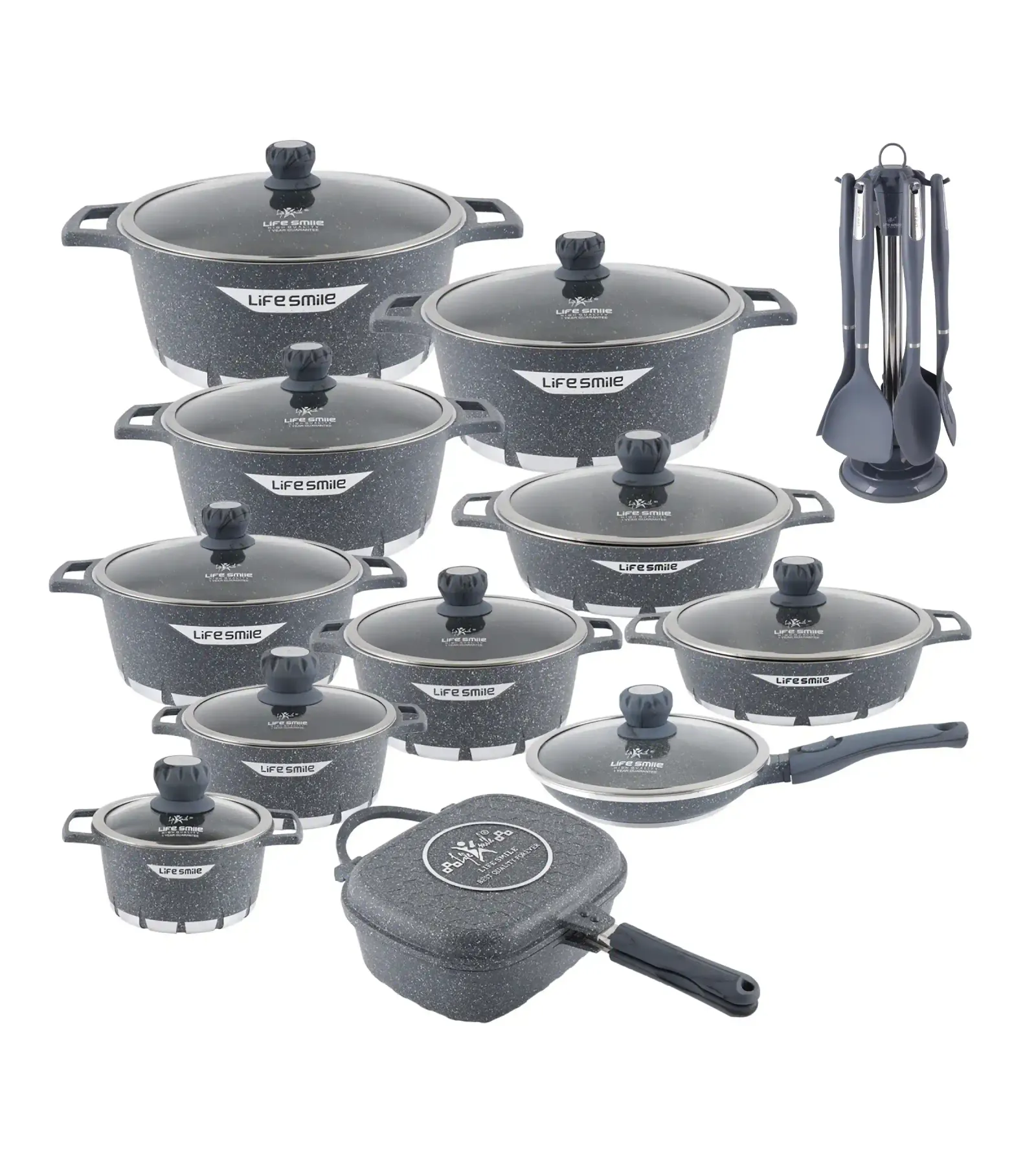 Cookware Set 29 Pieces Non Stick Multi Layer Granite Coating - Image 8